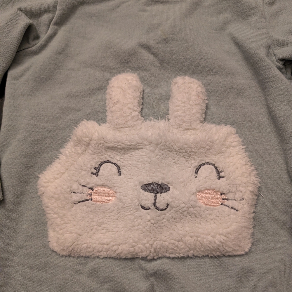 3 For $18 Koala Kids Green Sweatshirt with Bunny Design - Picture 3 of 5